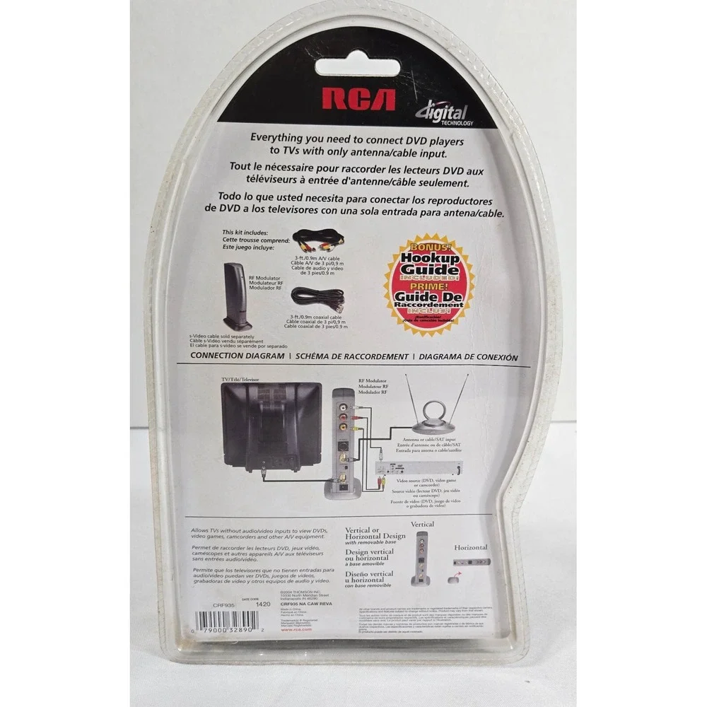 RCA Digital Technology Universal Dvd Hookup Kit CRF 935 New in Package